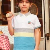 T-shirt, Polo Shirt-Sergent Major Tricolour striped polo shirt