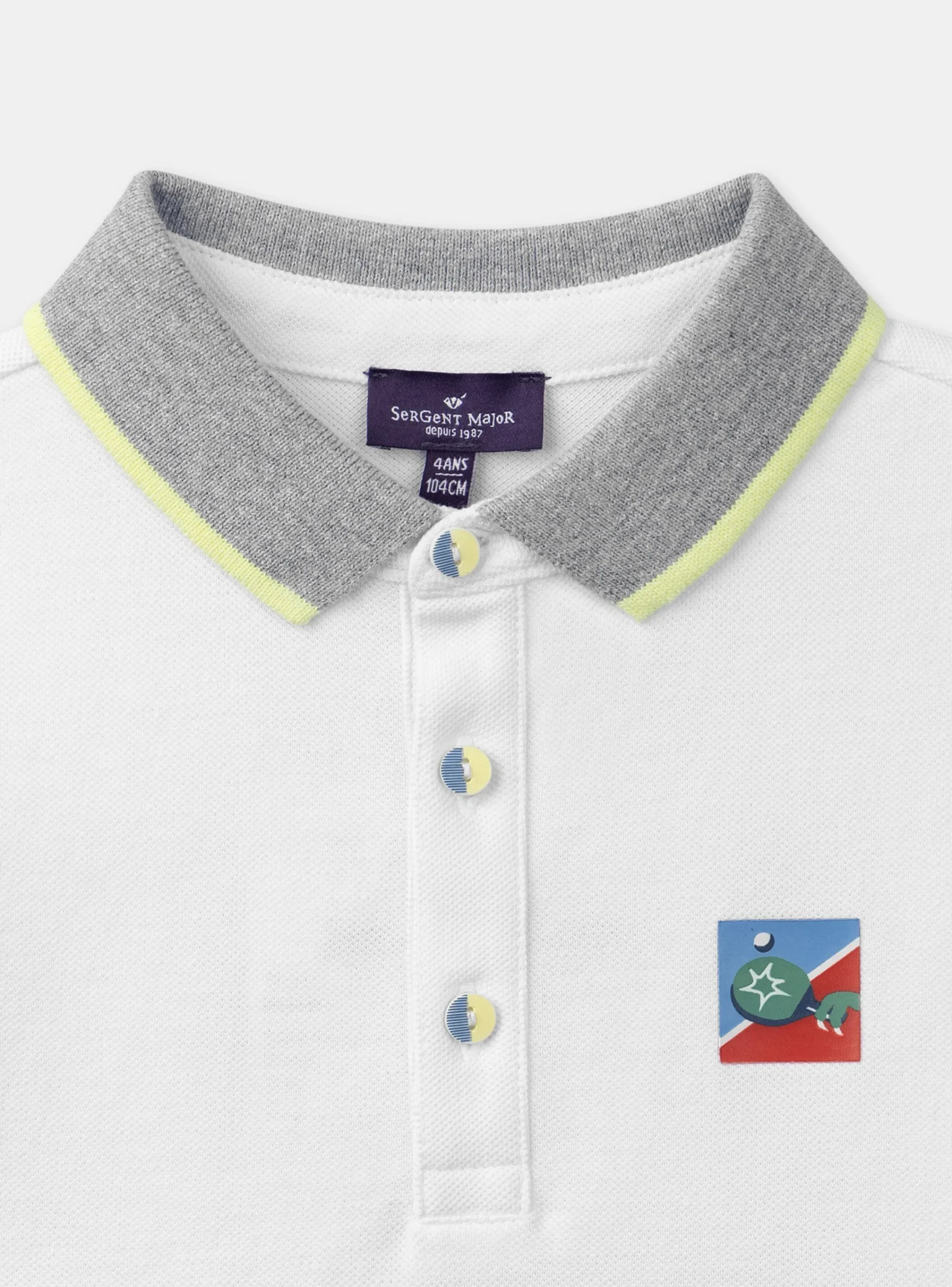 T-shirt, Polo Shirt-Sergent Major Tricolour striped polo shirt