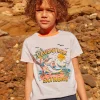 T-shirt, Polo Shirt-Sergent Major T-shirt blanc &agrave; motif requin en jersey