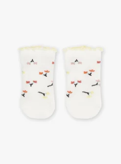 Socks & Tights | Socks & Tights-Sergent Major Vanilla floral-print jacquard socks