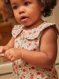 Romper, Jumpsuit & Outfit | Romper, Jumpsuit & Outfit-Sergent Major Vanilla overalls in twill with floral print