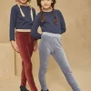 Sweatpants | Trousers, Jeans And Legging-Sergent Major 2 velvet brick and blue leggings