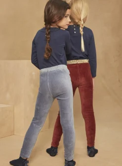 Sweatpants | Trousers, Jeans And Legging-Sergent Major 2 velvet brick and blue leggings
