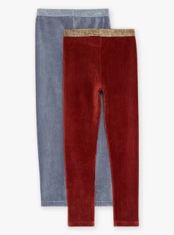 Sweatpants | Trousers, Jeans And Legging-Sergent Major 2 velvet brick and blue leggings