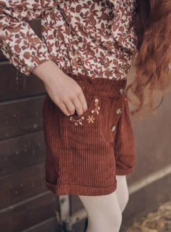 Skirt, Shorts-Sergent Major Velvet brick shorts