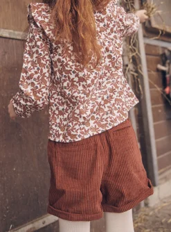 Skirt, Shorts-Sergent Major Velvet brick shorts