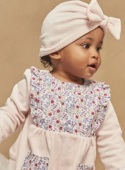 Pajamas & Rompers | Pajamas & Rompers-Sergent Major Velvet romper and pink bonnet
