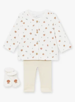 Suits And Ensembles-Sergent Major Vest, pants and socks set in ecru and greige