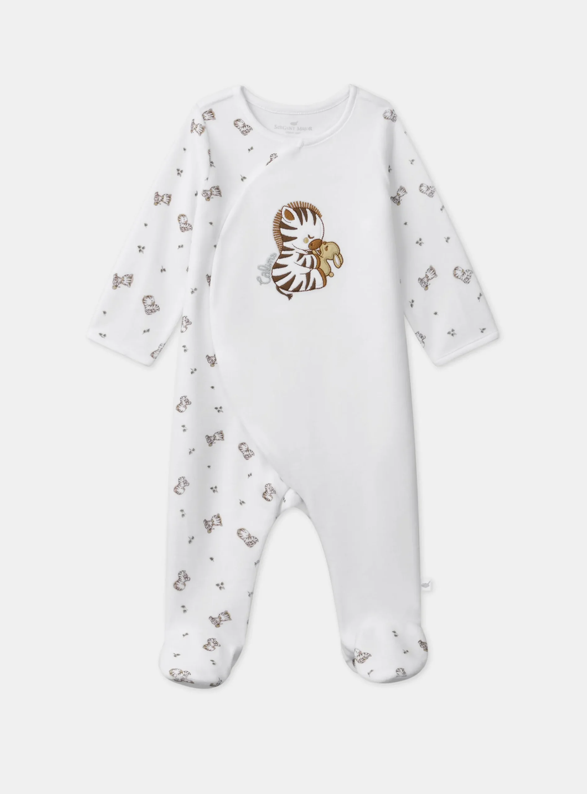 Baby Jumpsuits-Sergent Major White BABYGROW
