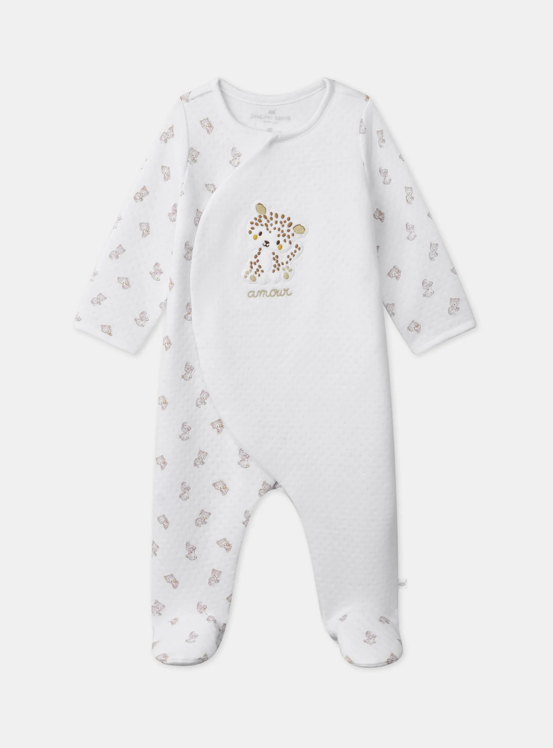 Baby Jumpsuits-Sergent Major White BABYGROW