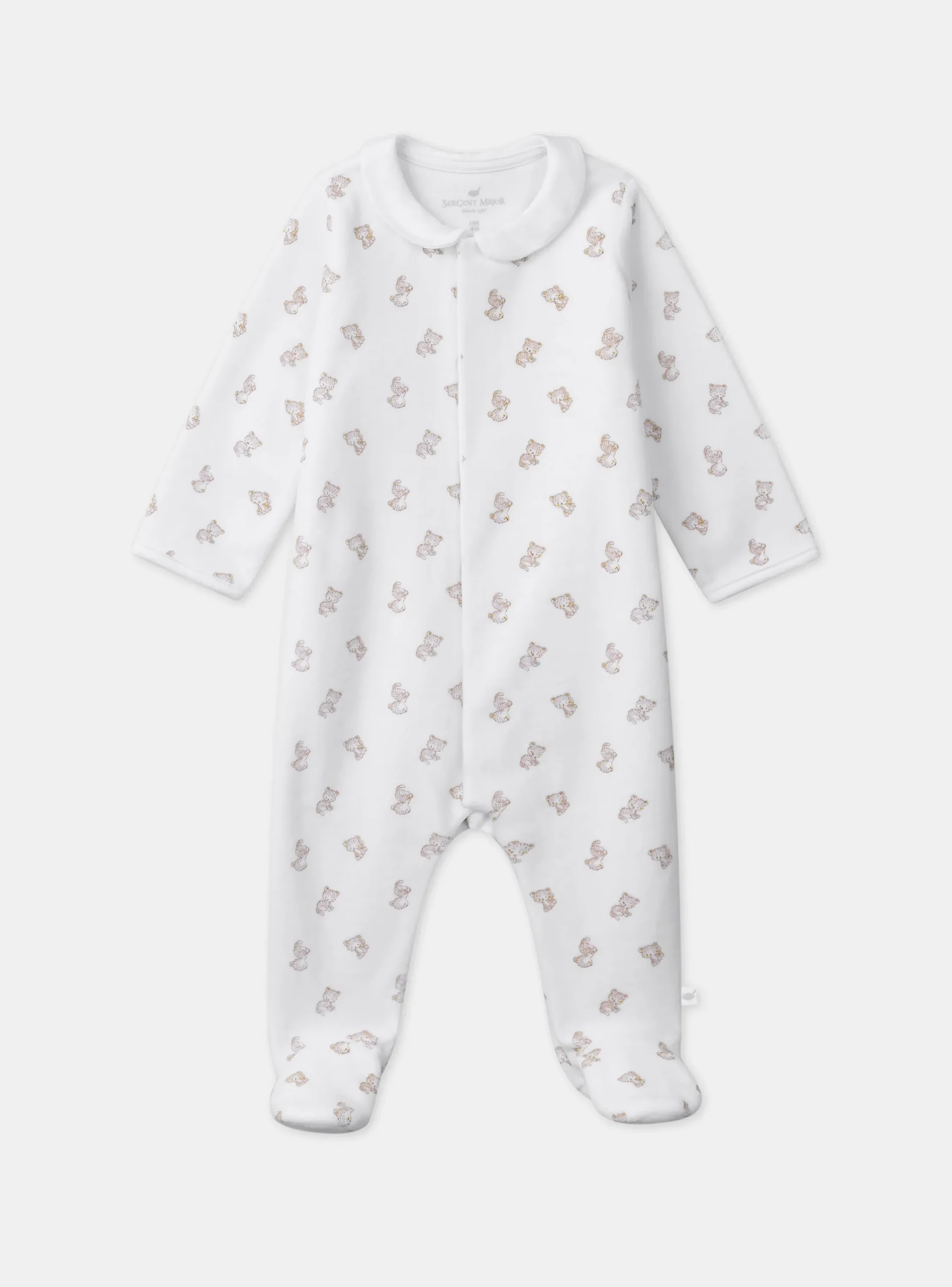 Baby Jumpsuits-Sergent Major White BABYGROW
