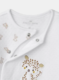 Baby Jumpsuits-Sergent Major White BABYGROW