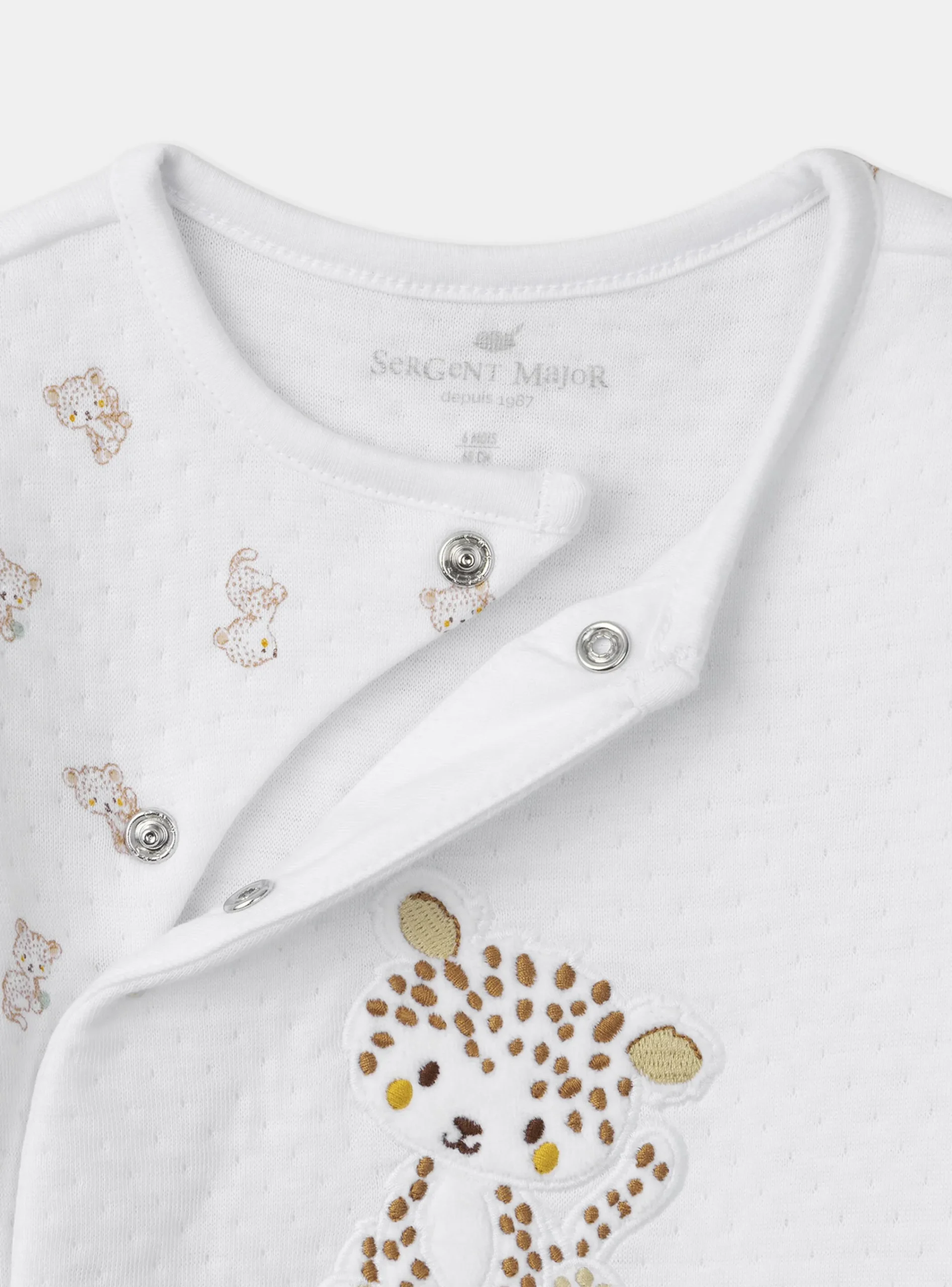 Baby Jumpsuits-Sergent Major White BABYGROW