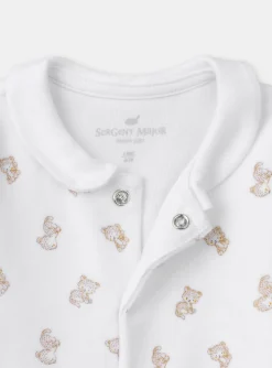 Baby Jumpsuits-Sergent Major White BABYGROW