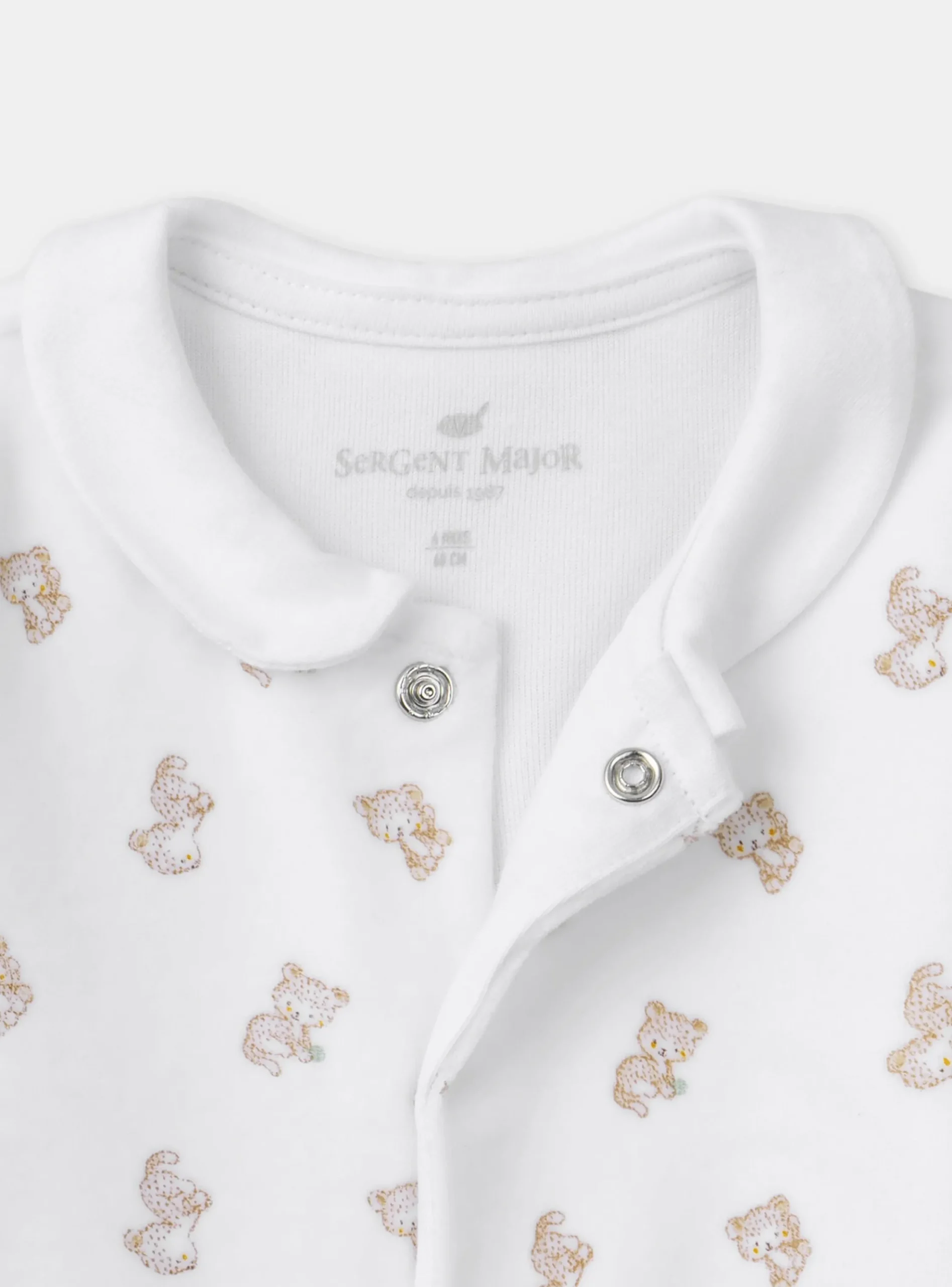 Baby Jumpsuits-Sergent Major White BABYGROW