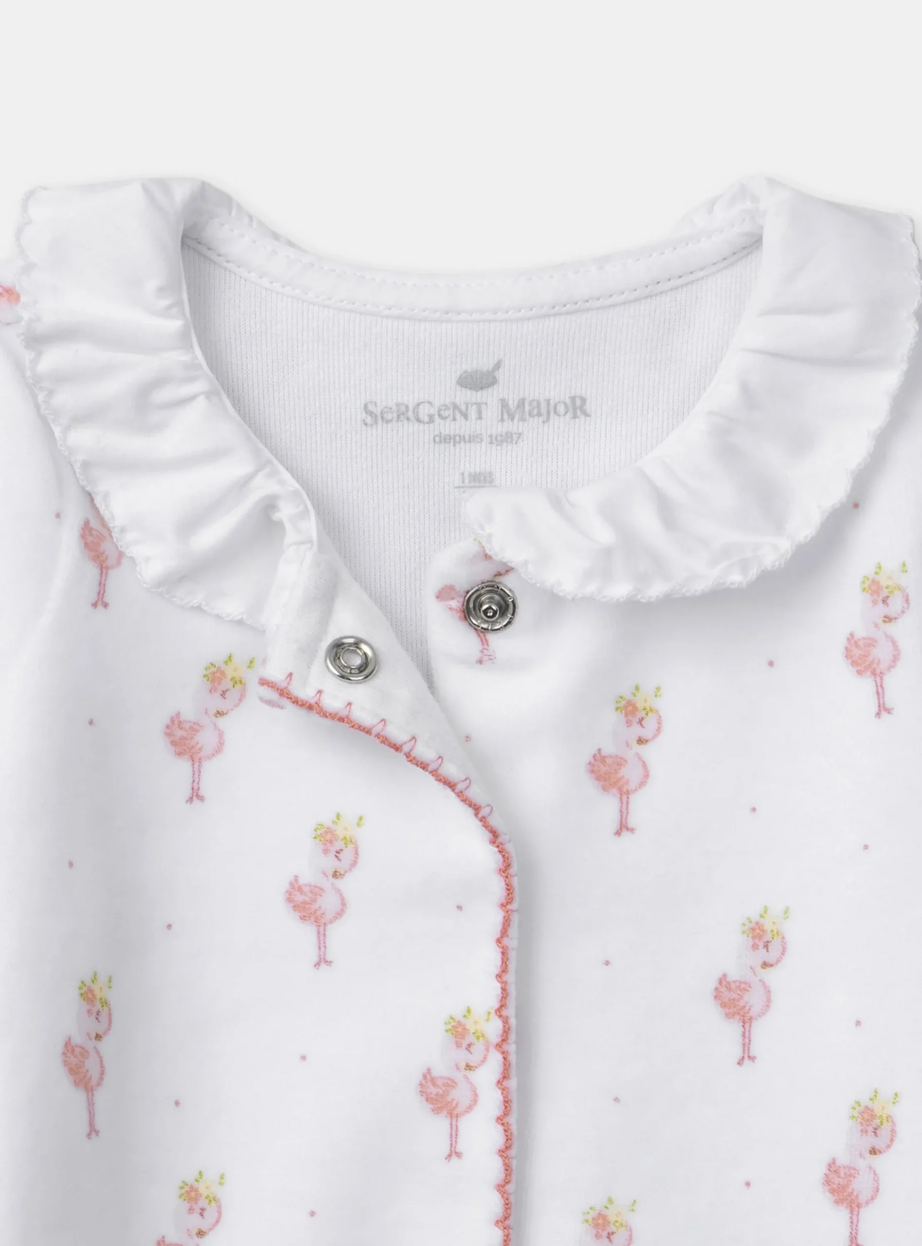 Baby Jumpsuits-Sergent Major White BABYGROW