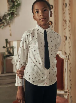 Shirt-Sergent Major White Christmas print shirt