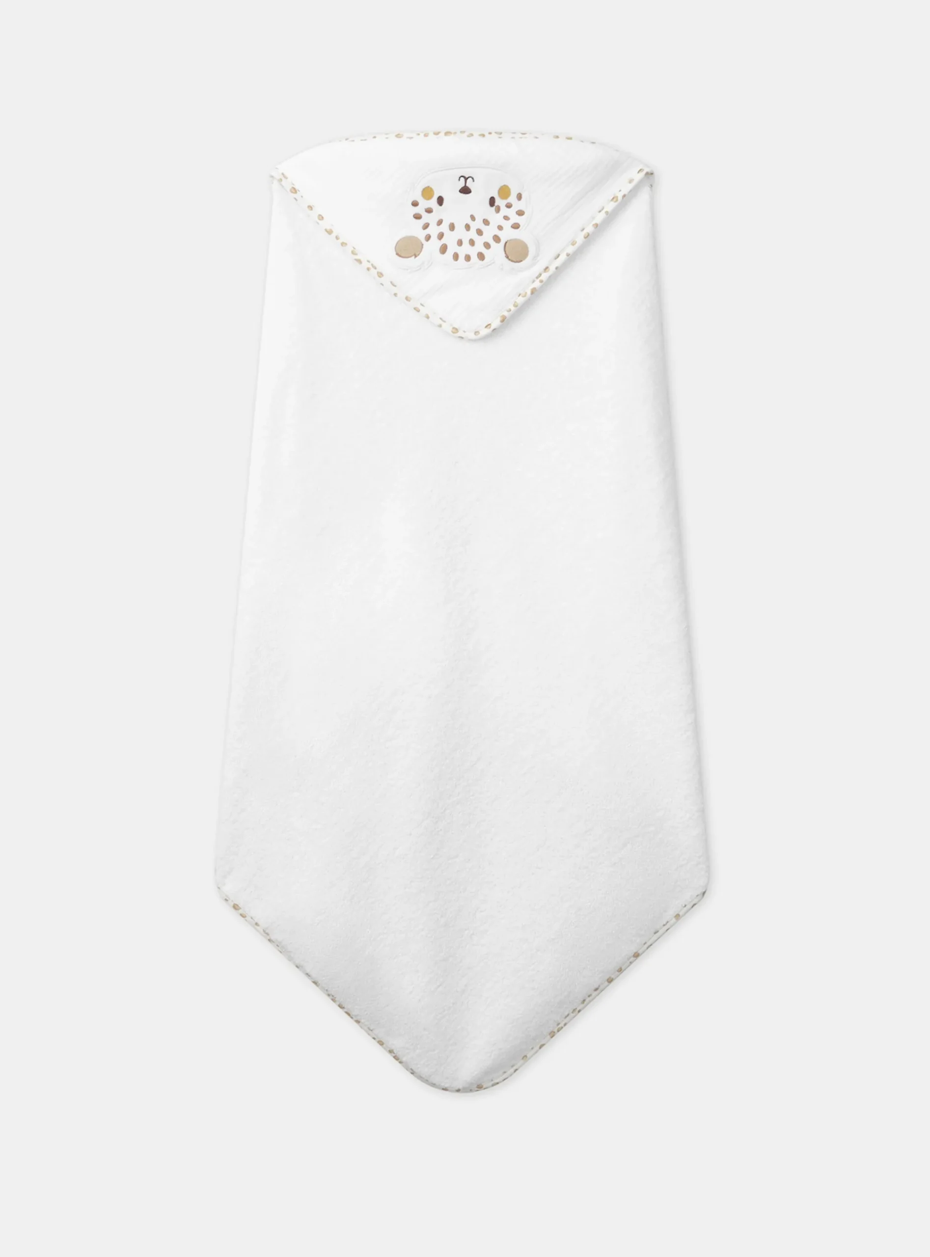 Sponge Tips, Nappies & Bibs-Sergent Major White HOODED BATH TOWEL - (BATH) MITT
