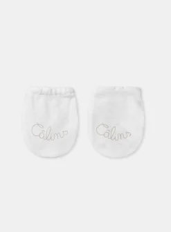 Hat, Mittens-Sergent Major White NEWBORN MITTENS