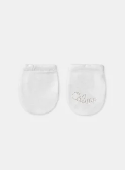Hat, Mittens-Sergent Major White NEWBORN MITTENS