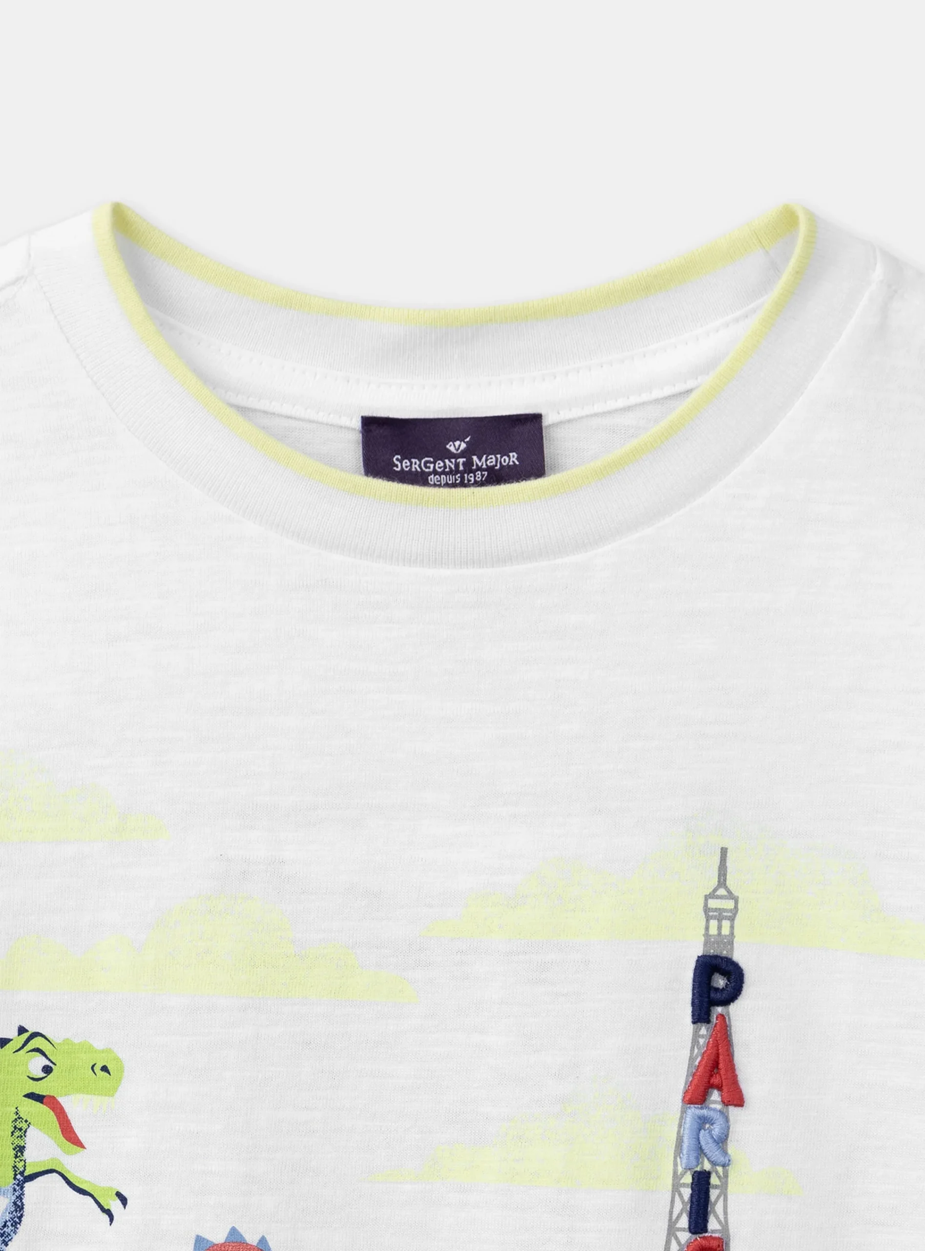 T-shirt, Polo Shirt-Sergent Major White TEE SHIRT SS