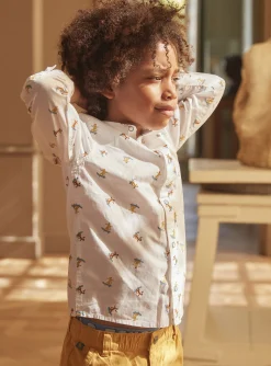 Shirt | T-shirt, Polo Shirt-Sergent Major White tiger skater shirt