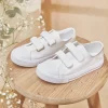 Shoes-Sergent Major White trainers with hook-and-loop fastening