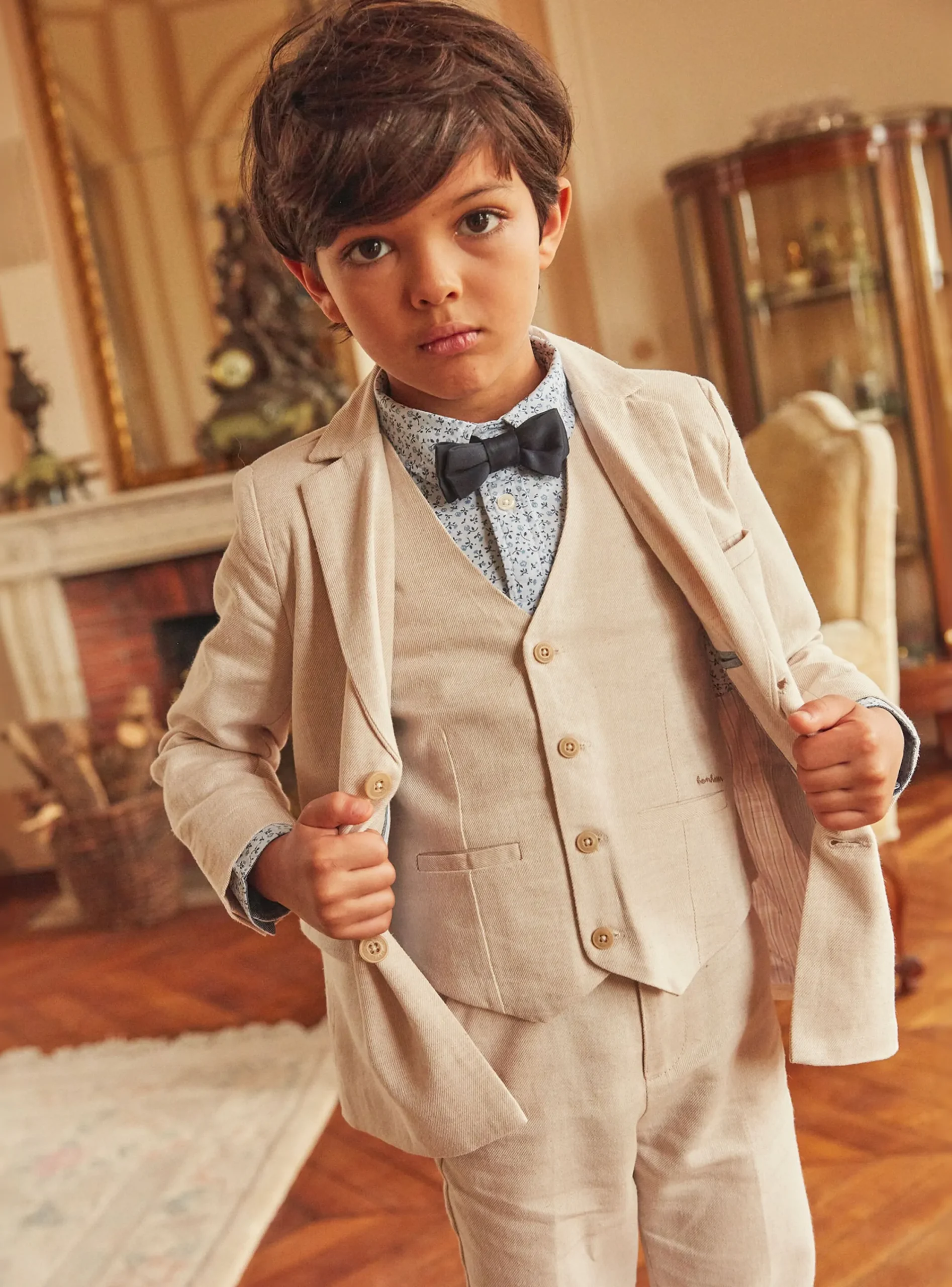 Coat, Parka, Jacket-Sergent Major White WAISTCOAT