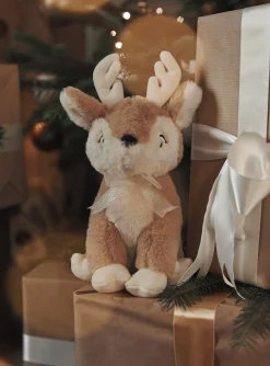 Toys & Softies-Sergent Major Yellow and white reindeer plush