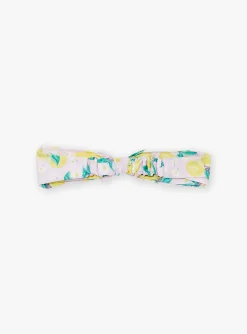 Hat, Headband, Scarf | Hat, Headband, Scarf-Sergent Major Yellow headband with floral print