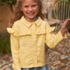 Coat, Parka, Jacket-Sergent Major Yellow jacket with a ruffle