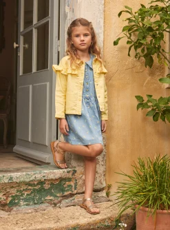 Coat, Parka, Jacket-Sergent Major Yellow jacket with a ruffle