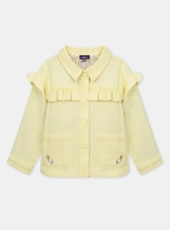 Coat, Parka, Jacket-Sergent Major Yellow jacket with a ruffle