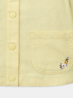 Coat, Parka, Jacket-Sergent Major Yellow jacket with a ruffle