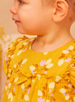 Romper, Jumpsuit & Outfit | Romper, Jumpsuit & Outfit-Sergent Major Yellow jumpsuit with a nature-inspired print
