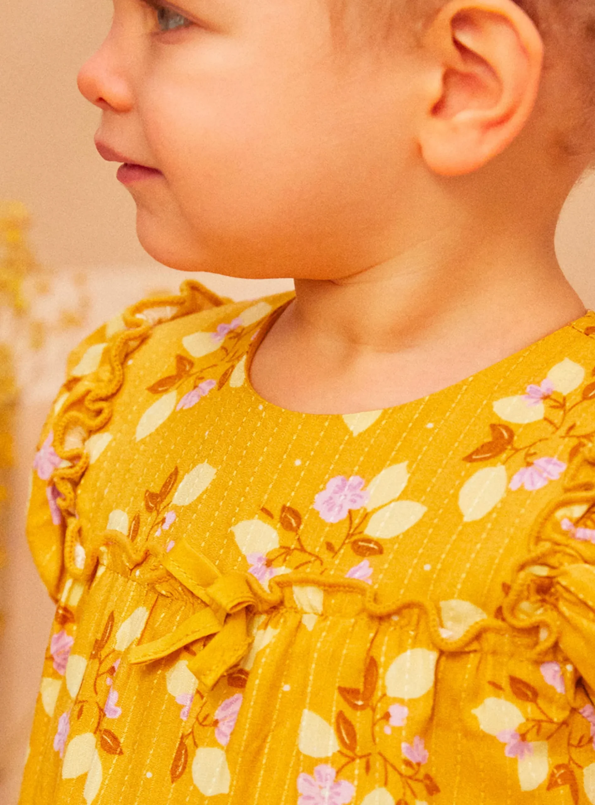 Romper, Jumpsuit & Outfit | Romper, Jumpsuit & Outfit-Sergent Major Yellow jumpsuit with a nature-inspired print