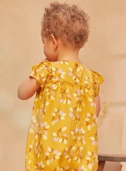 Romper, Jumpsuit & Outfit | Romper, Jumpsuit & Outfit-Sergent Major Yellow jumpsuit with a nature-inspired print