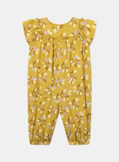 Romper, Jumpsuit & Outfit | Romper, Jumpsuit & Outfit-Sergent Major Yellow jumpsuit with a nature-inspired print