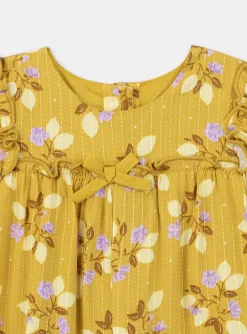 Romper, Jumpsuit & Outfit | Romper, Jumpsuit & Outfit-Sergent Major Yellow jumpsuit with a nature-inspired print