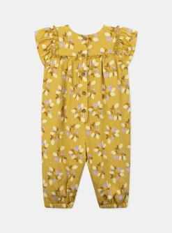 Romper, Jumpsuit & Outfit | Romper, Jumpsuit & Outfit-Sergent Major Yellow jumpsuit with a nature-inspired print