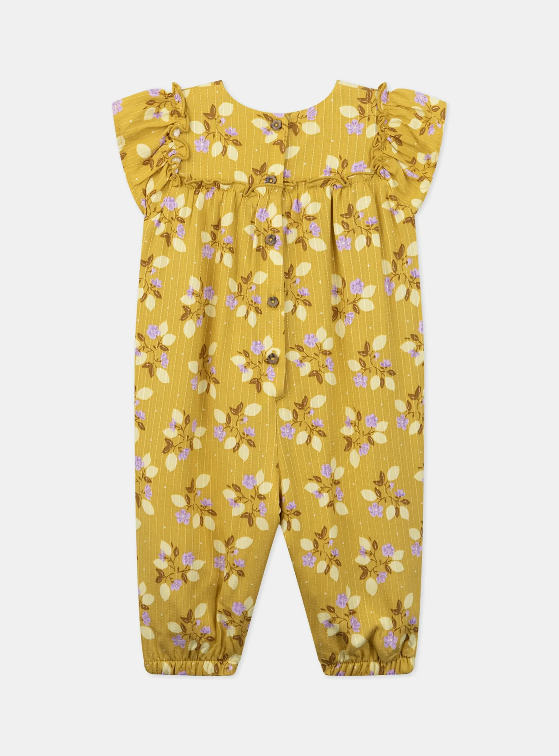 Romper, Jumpsuit & Outfit | Romper, Jumpsuit & Outfit-Sergent Major Yellow jumpsuit with a nature-inspired print