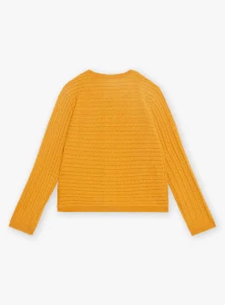 Knitwear, Sweater, Cardigan-Sergent Major Yellow long-sleeved cardigan