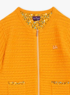 Knitwear, Sweater, Cardigan-Sergent Major Yellow long-sleeved cardigan