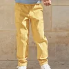 Trousers, Jeans-Sergent Major Yellow straight-leg pants